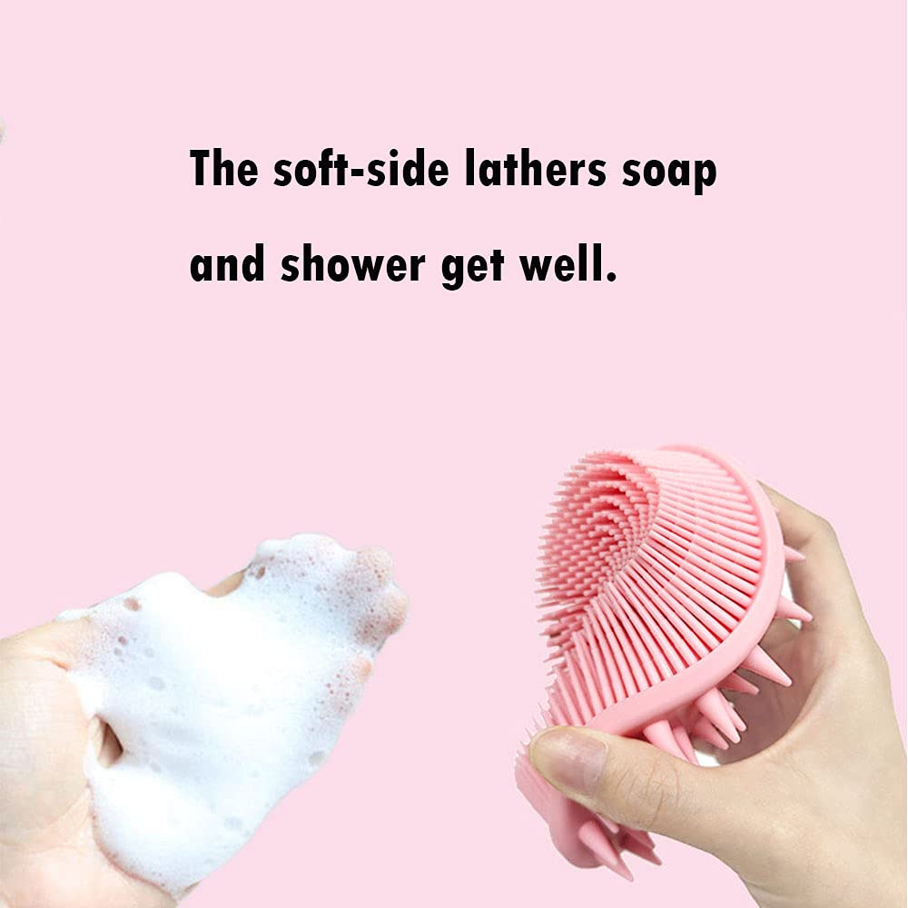 Silicone Body Brush, Blue/Pink/Purple/Green Exfoliating Body Brush, Double Sides Shower Bath Brush, SPA Massage Skin Care Tool Pore Cleaning Pad Beauty and Personal Care SEIWEI