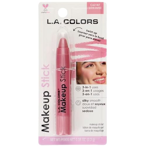 LA Colors 3-in-1 Makeup Stick, C62187, Pink Satin 0.08 Oz Beauty & Personal Care L.A. COLORS