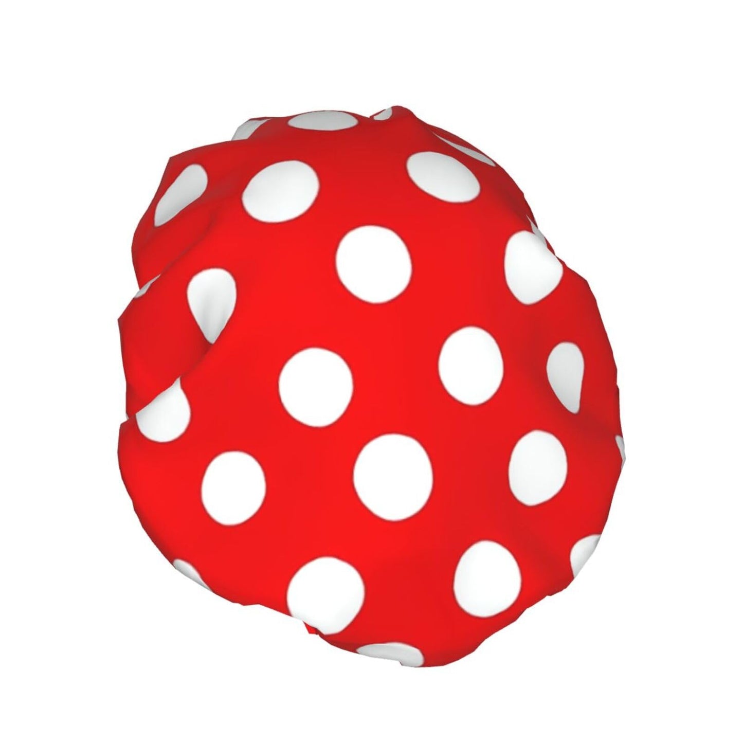 Red And White Polka Dots Shower Cap Reusable Waterproof Shower Bonnet for Women Men Elastic Band Bath Hair Hat Double Layered Washable Bath Cap Beauty and Personal Care FHEBNDS