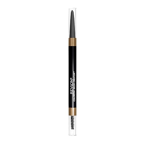 Revlon ColorStay Brow Creator, 2-in-1 Precise Eyebrow Pencil & Powder with Spoolie Brush, Waterproof & Long Lasting, 615 Soft Black, 0.003 oz Beauty & Personal Care REVLON