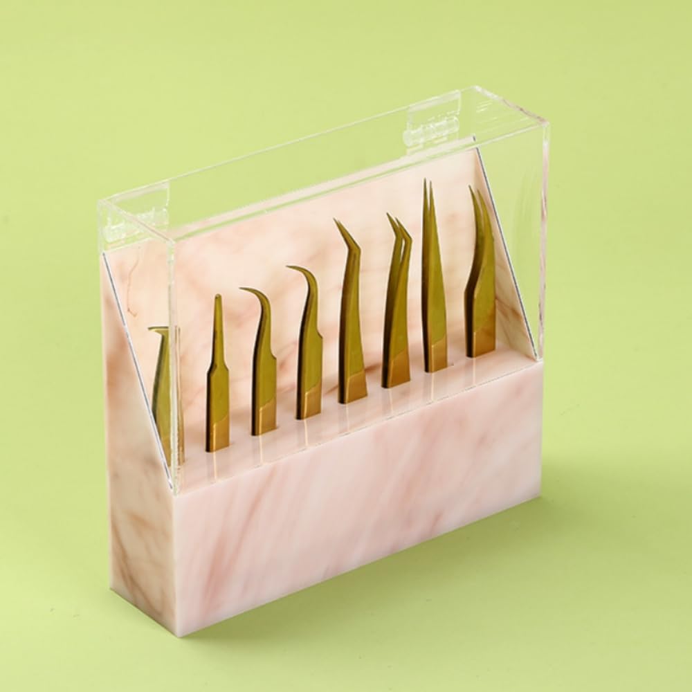 Dust-proof Tweezers Holder Lash Extension Supply Stand Holder, 8 Holes Tweezers Storage Holder for Eyelash Extensions Supplies Acrylic Display Stand Beauty & Personal Care LIXIMMAZN