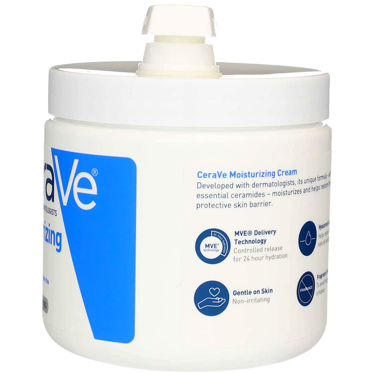 CeraVe Moisturizing Cream | 16 Ounce with Pump | Daily Face and Body Moisturizer for Dry Skin (Pack of 2) Beauty & Personal Care CeraVe