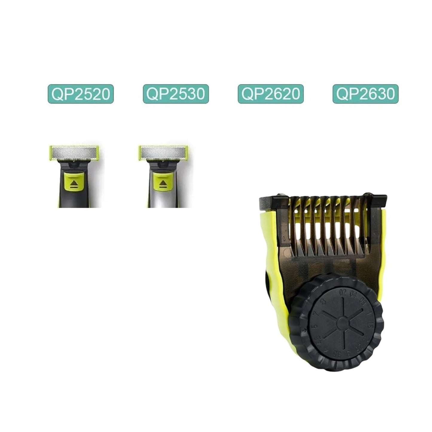14-in-1 Adjustable Guard Guide Comb Single Blade. Compatible for Models QP2520, QP2630, QP2724, QP2834. Electric Shaver Replacement Kit. Beauty and Personal Care JUQZJGGJF