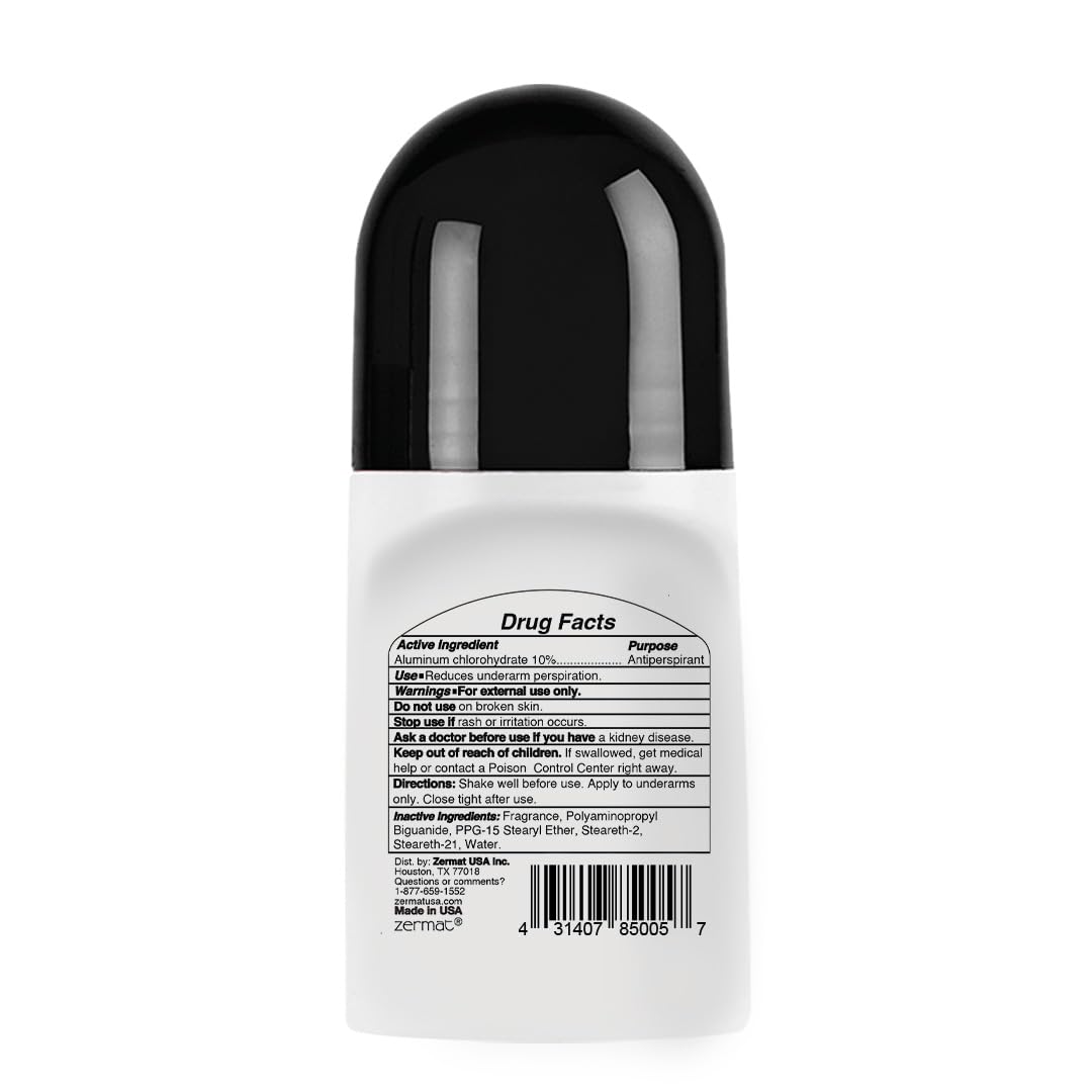 Zermat Mio, Roll-On Deodorant, 24 h Antiperspirant, 2.5 Oz Beauty and Personal Care Zermat