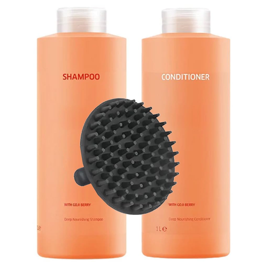 Invigo Nutri-Enrich Shampoo & Conditioner 1 Liter Duo Set + M Hair Designs Scalp Brush - Nourishing, Moisturizing, Sulfate-Free Hair Care for Dry Beauty & Personal Care M Hair Designs