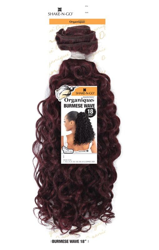 Shake-N-Go Weave Organique Mastermix Burmese Wave 18" (GREY)