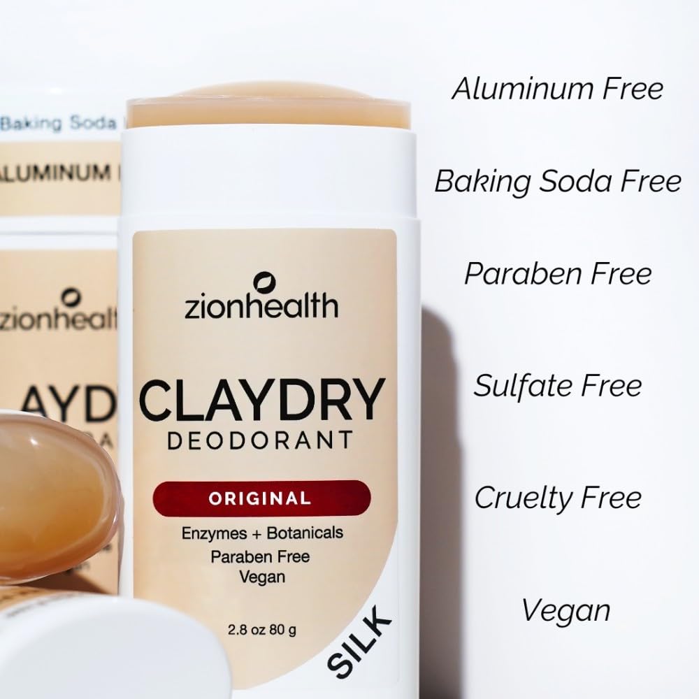 Zion Health Zion Claydry Deodorant Original 2.5 Oz2 Beauty and Personal Care Adama Minerals