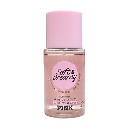 Victoria's Secret Pink Soft & Dreamy Scented Fragrance Body Mist 2.5 Fluid Ounce Spray With Essential Oils Beauty & Personal Care Victoria's Secret