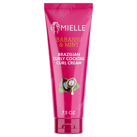 Mielle Organics Babassu & Mint Brazilian Curly Cocktail Curl Cream - Curl Defining, Hair Styling Cream for Textured Hair - Locks in Moisture, Boosts Beauty & Personal Care Mielle Organics