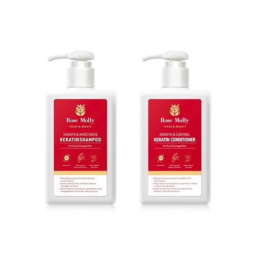 Rose Molly Keratin Shampoo and Conditioner for Dry, Damaged Hair Beauty & Personal Care Rose Molly