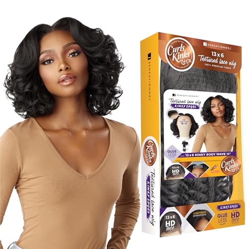 Sensationnel CKCO Kinkyedges Wig-Kinky Body Wave 14 Inch, BALAYAGECOPPER