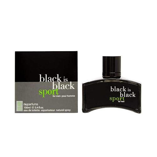 Black Is Black Sport By Nuparfums For Men - 3.4 Oz Edt Spray 3.4 oz Beauty & Personal Care Nuparfums