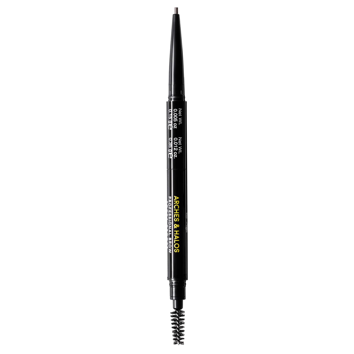 Arches and Halos 2 in 1 Defining Eyebrow Pencil and Powder - Brow Powder with Spoolie Brush - Shape and Fill for Natural Look - Charcoal - 0.017 oz