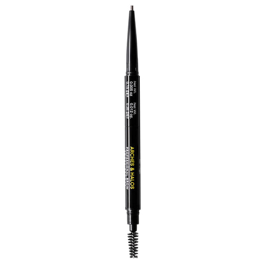 Arches and Halos 2 in 1 Defining Eyebrow Pencil and Powder - Brow Powder with Spoolie Brush - Shape and Fill for Natural Look - Charcoal - 0.017 oz
