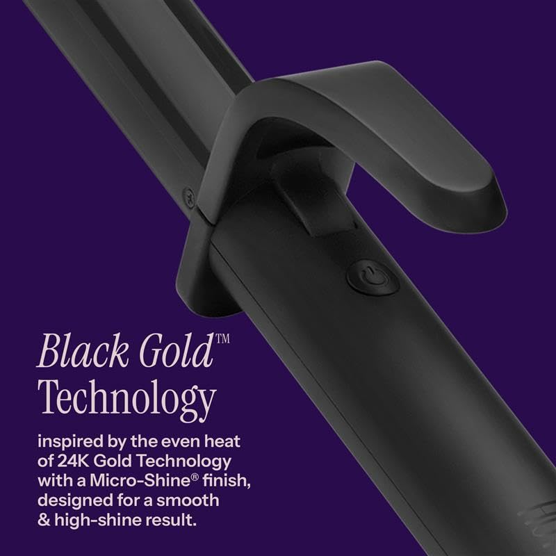 Hot Tools Pro Artist Black Gold Digital Salon Hair Curling Iron | Medium Loose Curls and Tousled Waves, (1-1/4 inch) Beauty & Personal Care HOT TOOLS