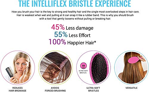 Wet Brush Disney Original Detangler Brush Princess Guiding Spirit - Frozen 2, Anna - All Hair Types - Ultra-Soft IntelliFlex Bristles Glide Through