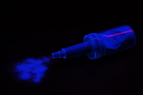 UV Blacklight Reactive Cosmetic Face & Body Glitter Powder (10 Gram Jars) (UV Neon Blue) Beauty & Personal Care DIRECTGLOW LLC