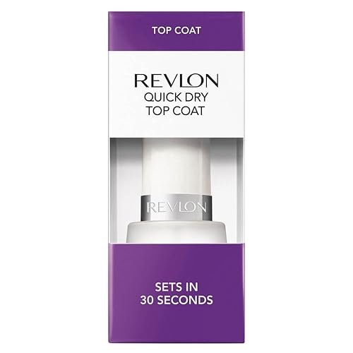 Revlon Top Coat Nail Polish, Quick Dry Nail Polish, Chip Resistant & Longwear Formula, High Shine Finish, Quick Dry Top Coat, Clear, 0.5 Fl Oz Beauty & Personal Care REVLON