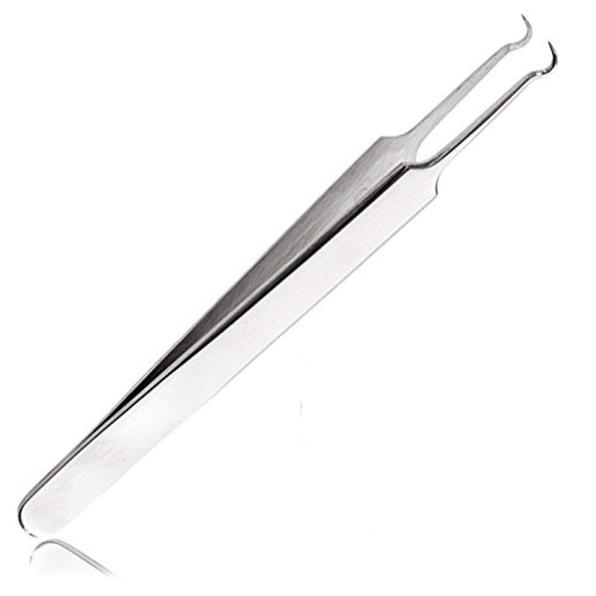 BEUKING Acne Blemish Blackhead Comedone Stainless Steel Nipper Blemish Extractor Tool for Remove Blackhead Acne Whitehead Pimple Bend Curved Tweezers Beauty & Personal Care BEUKING