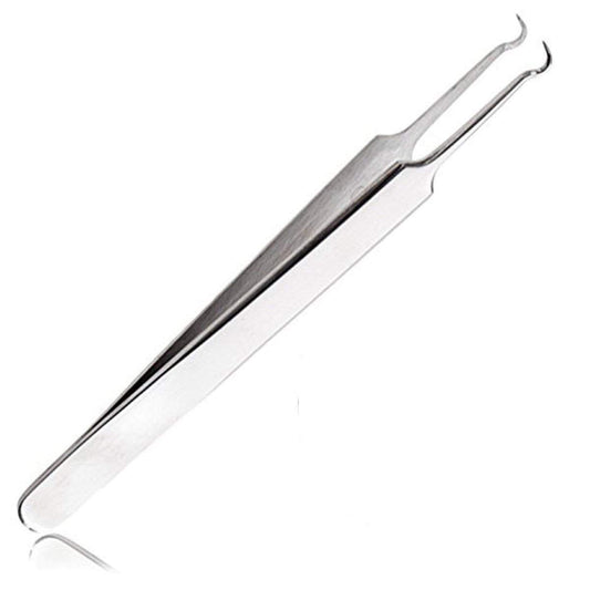 BEUKING Acne Blemish Blackhead Comedone Stainless Steel Nipper Blemish Extractor Tool for Remove Blackhead Acne Whitehead Pimple Bend Curved Tweezers Beauty & Personal Care BEUKING