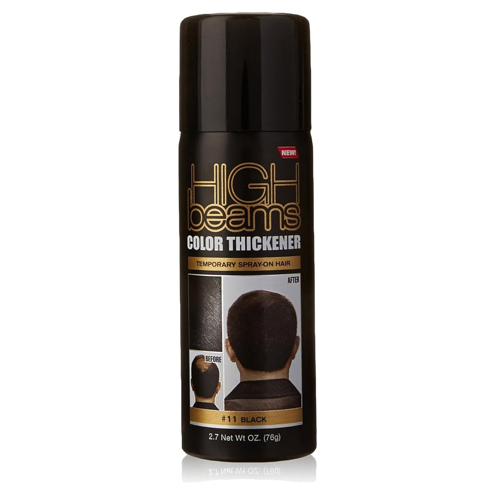 High Beams Color Thickener Temporary Spray-On Hair - Black 2.7 oz (3 pack) Beauty & Personal Care High Beams