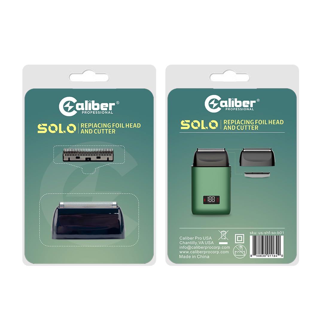 Caliber SOLO Ultra-Thin Blade Mesh Replacement Foil and Cutter, Nickel Blades, Magnetic Attachment Beauty and Personal Care Caliber Pro