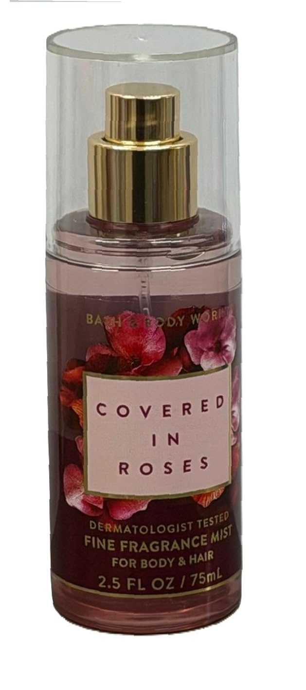 Bath and Body Works Travel Size Fine Fragrance Mist - Classic and Seasonal Scents - 2.5 fl oz each (Covered In Roses 2026 Version) Beauty & Personal Care Bath & Body Works