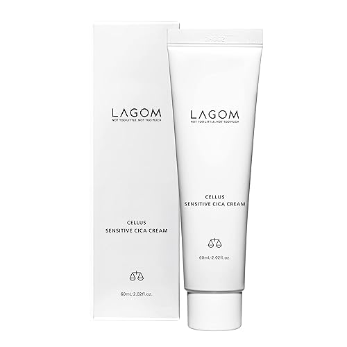 LAGOM Cellus Sensitive Cica Cream Soothing Korean Skincare with Centella and Ceramide, Sensitive Skin, Calming Balm, Face Blemish 2.02 Fl Oz Beauty & Personal Care LAGOM