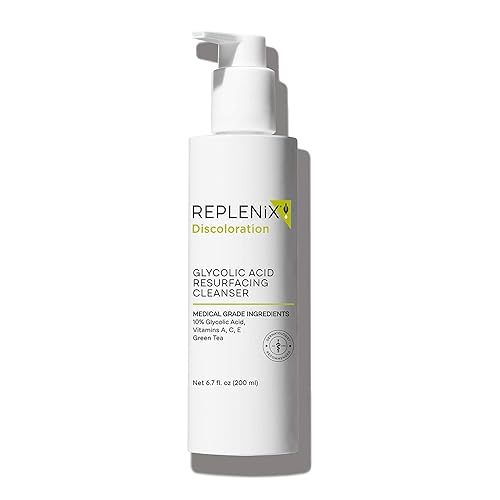 Replenix Glycolic Acid Resurfacing Facial Cleanser, Gentle Medical Grade Exfoliating Face Wash for Skin Discoloration (6.7 fl. oz) Beauty & Personal Care Replenix