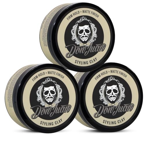 Don Juan Handcrafted Styling Clay Pomade | Medium Hold | Matte Natural Finish | Water Based | Summer Breeze Scent, 4oz Pack of 3 Beauty & Personal Care Don Juan