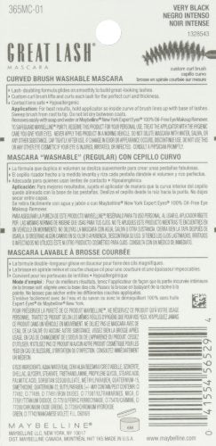 Maybelline New York Great Lash Mascara, Very Black, 0. 43 Fluid Ounce Beauty & Personal Care MAYBELLINE