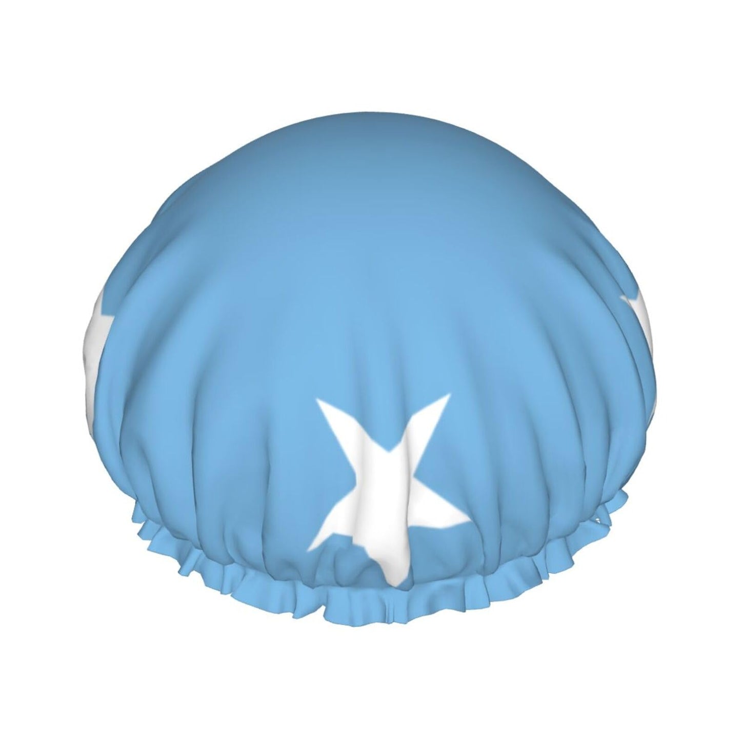 Micronesia Flag Prints Shower Cap Double Layer Lined Waterproof Bathing Shower Hat Beauty and Personal Care Hayyett