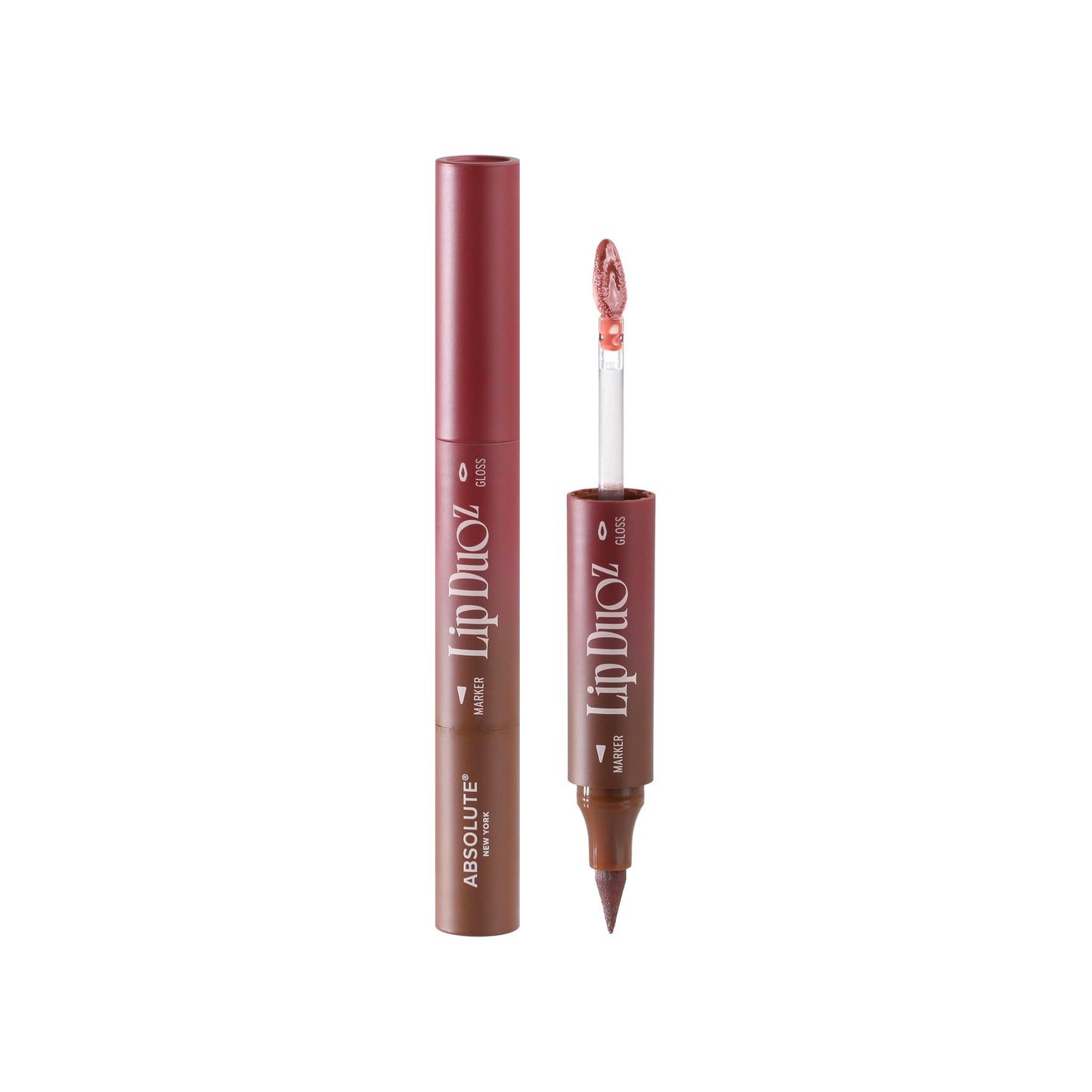 Absolute New York Lip DuoZ, 2 in 1 Lip Marker and Lip Gloss, High Shine, Water Resistant, Smudge Proof, Precision Felt Tip (Espresso Lip-Tini) Beauty & Personal Care Absolute New York