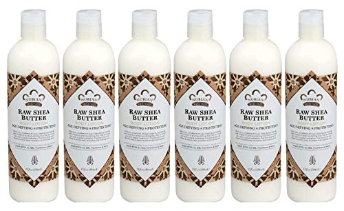 Nubian Heritage Body Lotion Raw Shea Butter 13 Ounce (384ml) (Pack of 6)