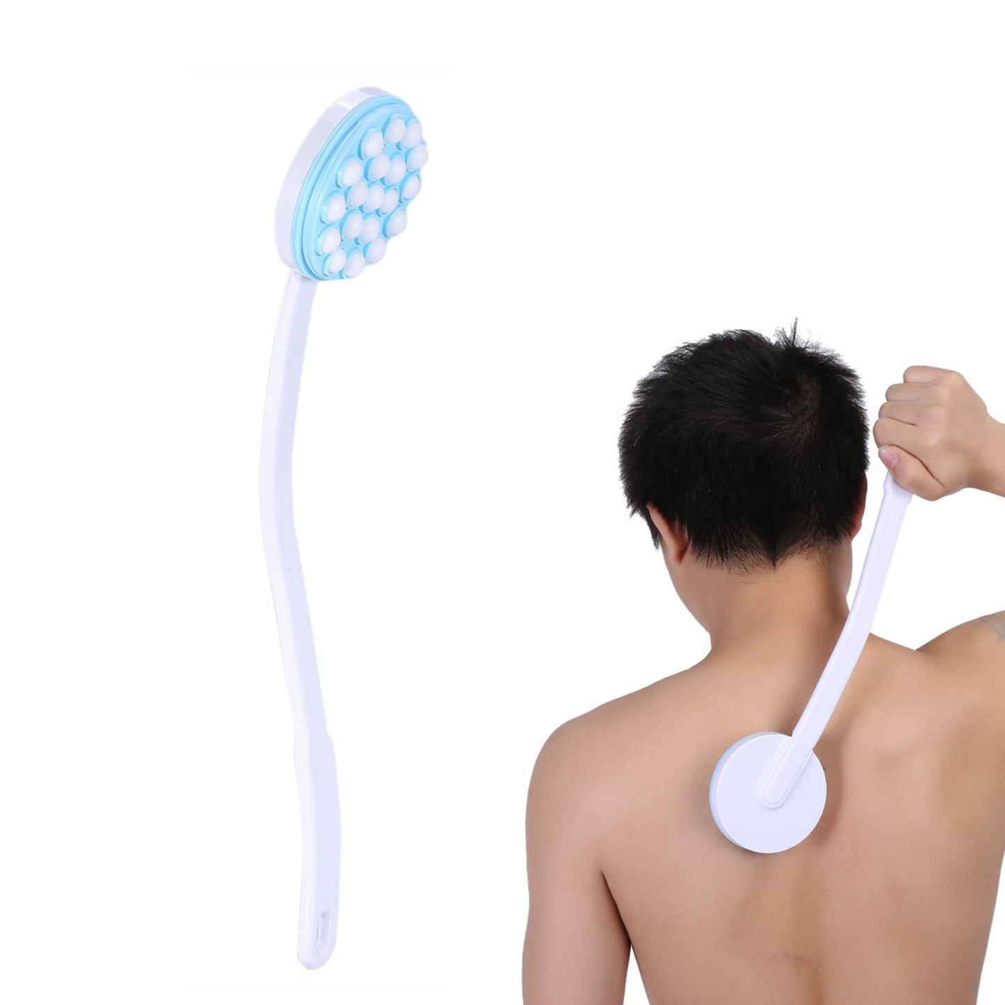 Long Handled Lotion Applicator - Non-Toxic Body Bath Massager with Rotating Balls for Comfortable Application and Deep Tissue Massage - Ideal Beauty and Personal Care Sonew