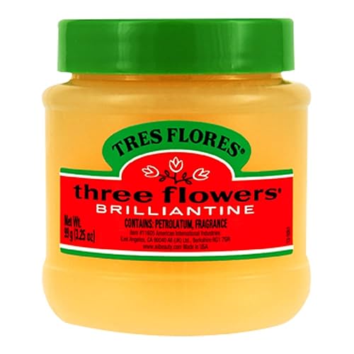 Three Flowers Brilliantine Pomade Solid 3.25 oz Beauty & Personal Care Three Flowers