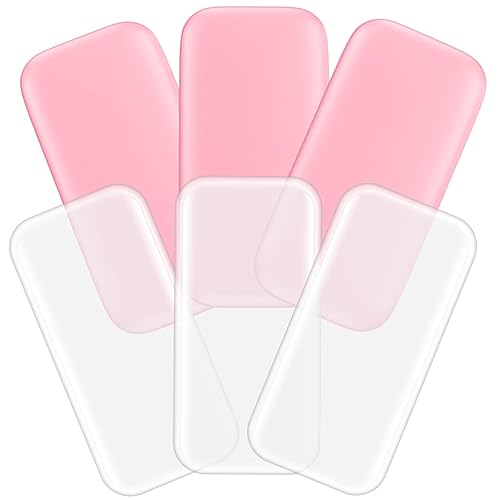 YEAJOIN 6PCS Silicone False Eyelash Holder Pads for Eyelash Extensions Loose Lash, Reusable Eyelash Extensions Tools, Transparent and Pink Beauty & Personal Care YEAJOIN
