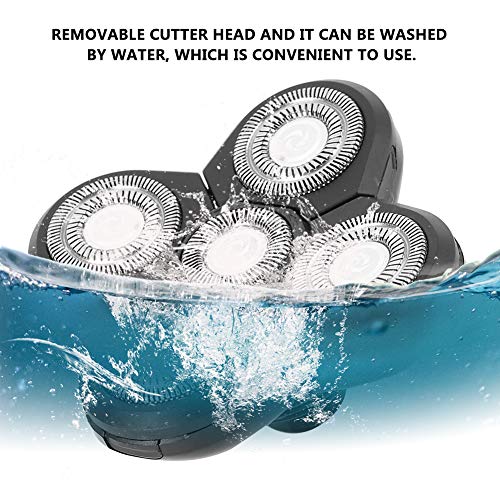 Bald Head Shaver, Replacement Heads, Replacement Blades, Shaver Blade Heads, 5 Head Shaver Head Universal Electric Beard Shaver Replacement Heads Beauty and Personal Care Zetiling