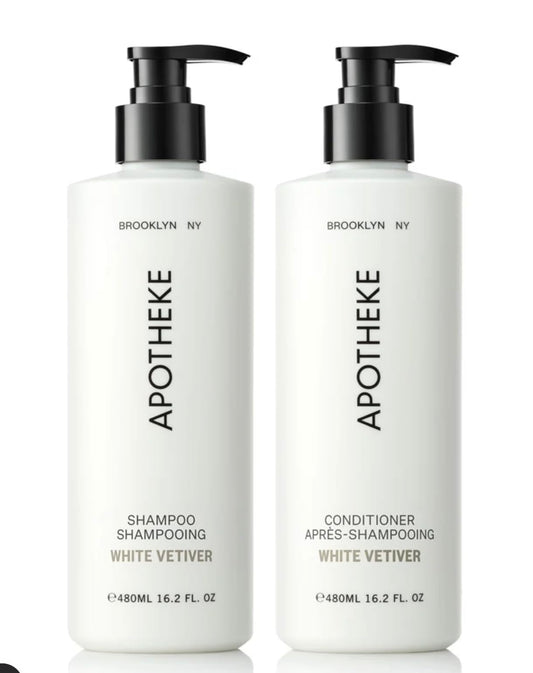 Fuzzion Apothekae White Vetiver Plant Based Shampoo and Conditioner Set - 16.2 Fluid Ounces Each Beauty & Personal Care Fuzzion