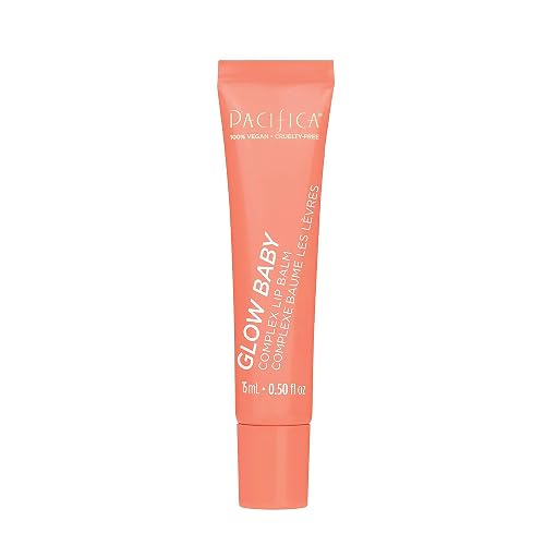 Pacifica Glow Baby Lip Balm - Vitamin C Infused Hydrating Balm with Coral Shimmer, Moisturizes & Revives Dry Chapped Lips, Plant Squalane & Oils Beauty & Personal Care Pacifica