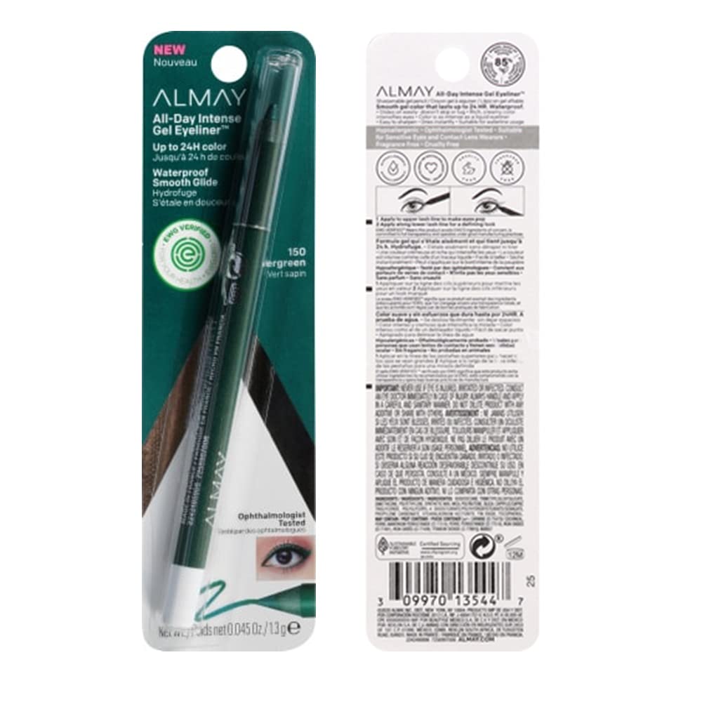 Pack of 2 Almay All-Day Intense Gel Eyeliner, Evergreen 150 Beauty & Personal Care Almay