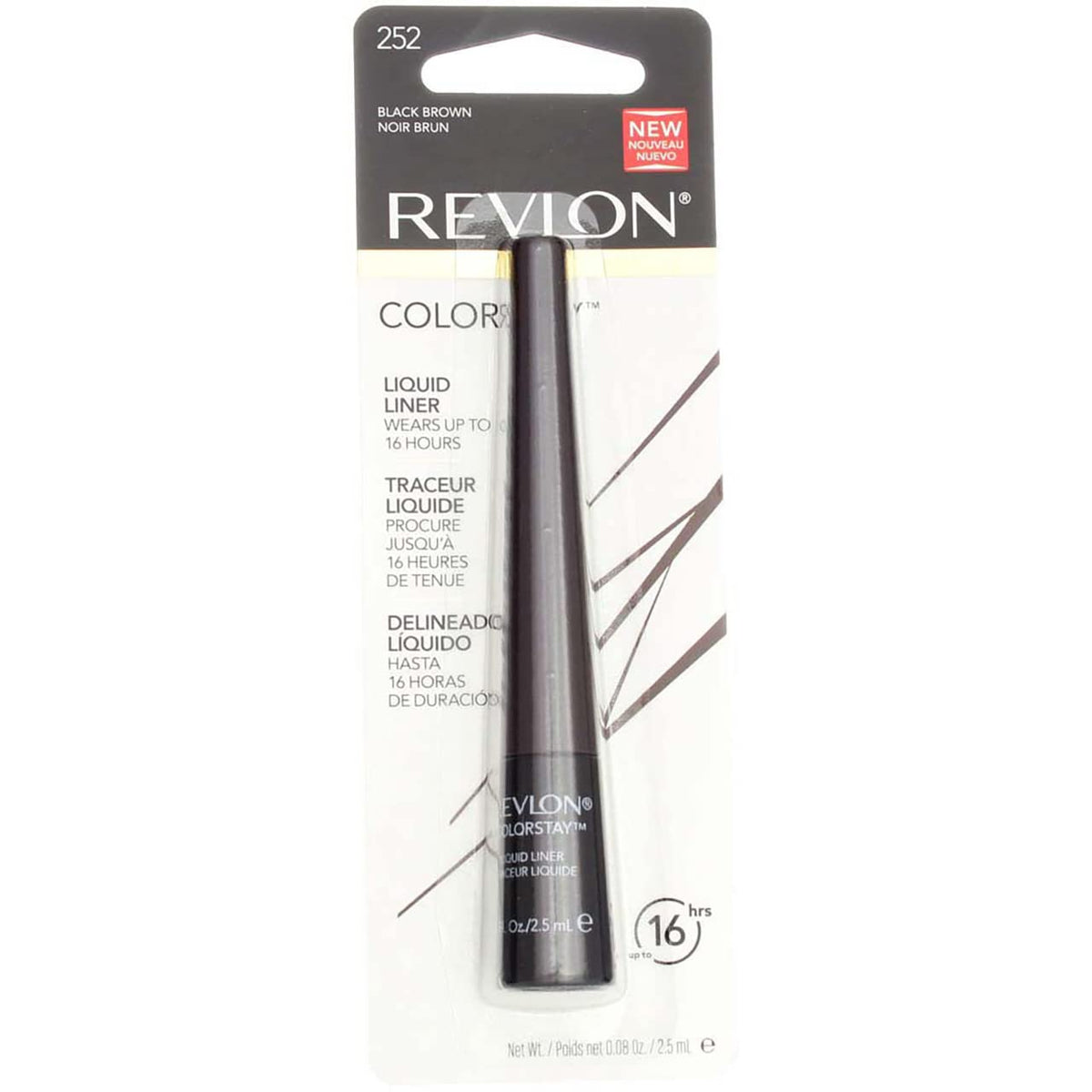 Revlon ColorStay Liquid Liner Eye Makeup, Black-Brown [252], 0.08 oz (Pack of 2) Beauty & Personal Care REVLON