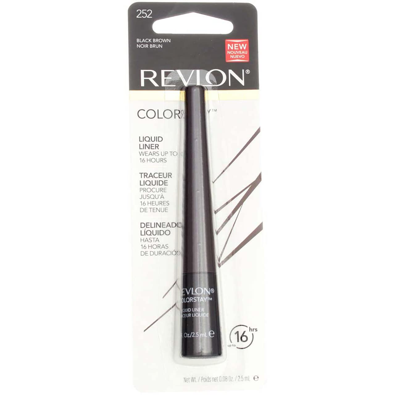 Revlon ColorStay Liquid Liner Eye Makeup, Black-Brown [252], 0.08 oz (Pack of 7) Beauty & Personal Care REVLON