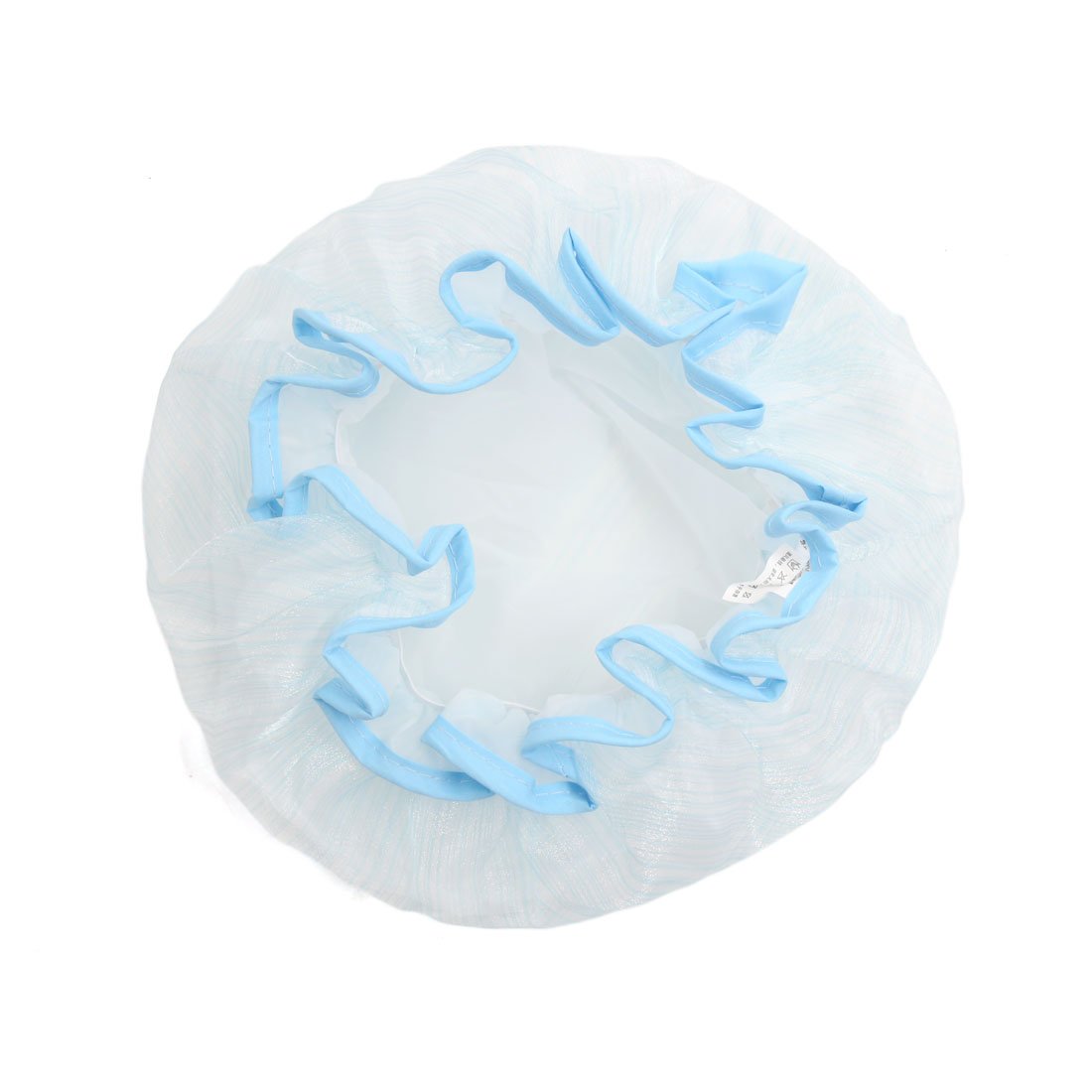 Ruilogod Blue Stripe PEVA Lining Dual Layers Waterproof Shower Bath Salon Hair Cap Hat (id: d96 c04 d45 e0f 4c8 Beauty and Personal Care Ruilogod
