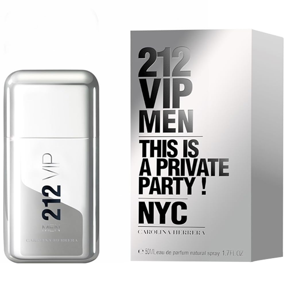 Carolina Herrera 212 Vip Men Fragrance For Men - Notes Of Caviar Lime, Ginger And Tonka Bean - Intimate And Magnetic Scent - Blend Of Fresh And Woody Beauty & Personal Care Carolina Herrera