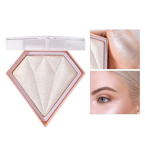AKARY Face Glitter Blush Pink Shimmer Highlighter Blusher Powder Makeup Cosmetics Facial Contour Corrector Shine Rouge (#01 Pearl White) Beauty & Personal Care AKARY