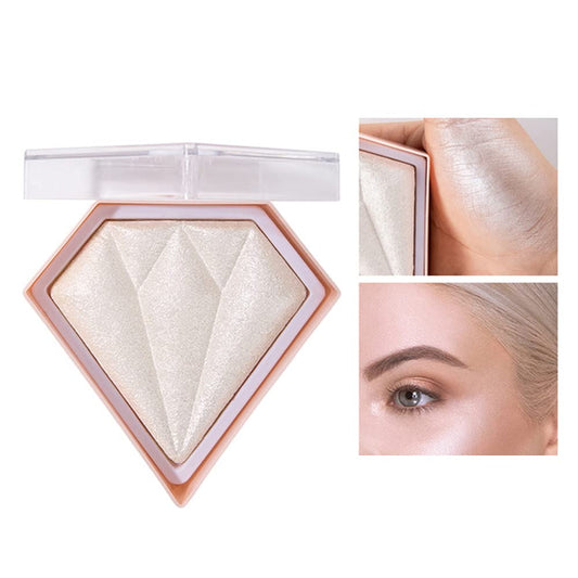 AKARY Face Glitter Blush Pink Shimmer Highlighter Blusher Powder Makeup Cosmetics Facial Contour Corrector Shine Rouge (#01 Pearl White) Beauty & Personal Care AKARY