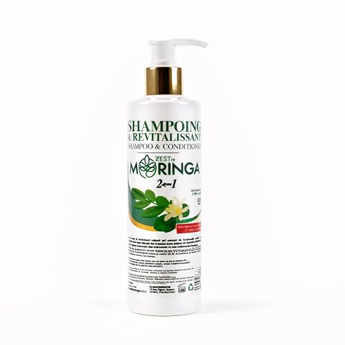 Zest of Moringa 2-in-1 Moringa Shampoo and Conditioner | Organic Shampoo Conditioner Made with Moringa Oleifera Flowers Extract Oil | Moringa Shampoo Beauty & Personal Care Zest Of Moringa