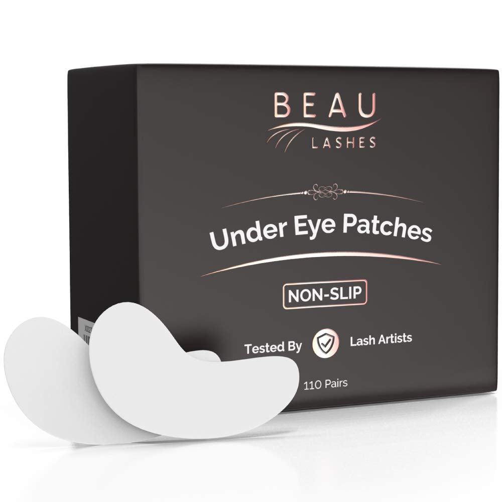 100 Pairs Under Eye Pads for Lash Extensions - Lint Free Hydrogel Eye Patches with Vitamin C & Moisturizing Aloe Vera for Eyelash Extension & Lash Beauty & Personal Care BEAU LASHES