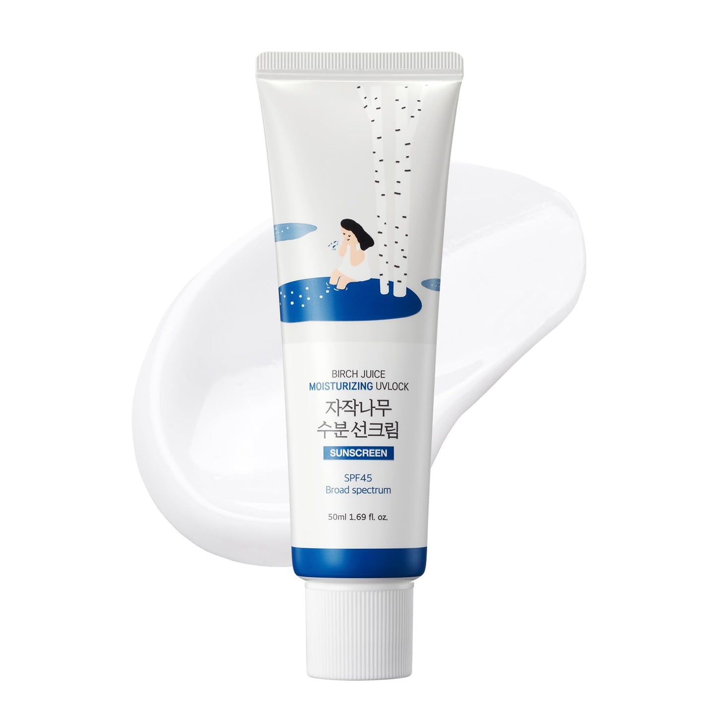 ROUND LAB Birch Juice Moisturizing UV LOCK SPF 45, 1.69 Fl Oz, Hydrating Lotion-like Lightweight Glow Sunscreen for Sensitive Skin, No White Cast Beauty and Personal Care ROUND LAB